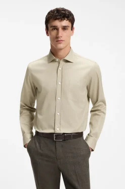 Casual-Fit Hemd aus Baumwolle mit Cutaway-Kragen