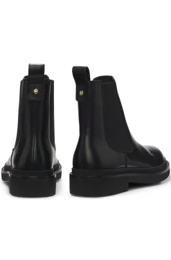 Chelsea Boots aus Leder mit goldfarbenem Double-B-Monogramm