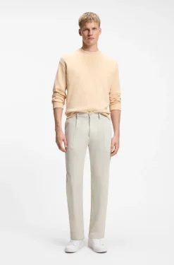 Chino aus Baumwoll-Mix mit Bundfalte und aufgesetzter Tasche