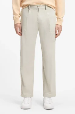 Chino aus Baumwoll-Mix mit Bundfalte und aufgesetzter Tasche