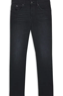 Delaware Schwarze Slim-Fit Jeans aus besonders softem italienischem Denim