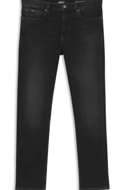 Delaware Schwarze Slim-Fit Jeans aus elastischem Baumwoll-Mix