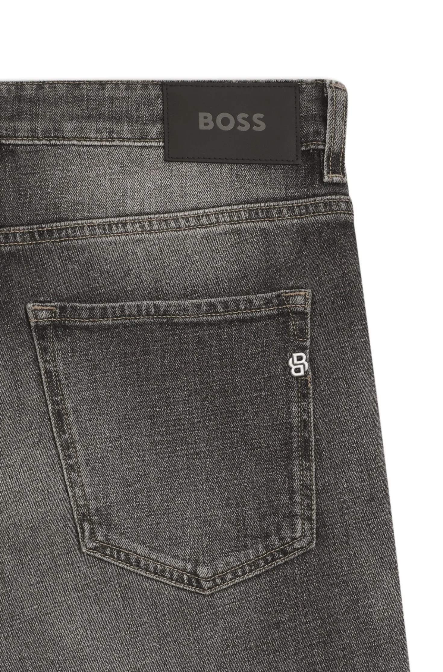 Delaware Schwarze Slim-Fit Jeans aus bequemem Stretch-Denim