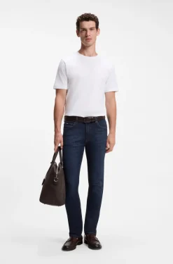 Delaware Slim-Fit Jeans aus bequemem blauem Stretch-Denim