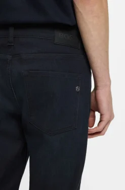 Delaware Slim-Fit Jeans aus blauem Knit Denim