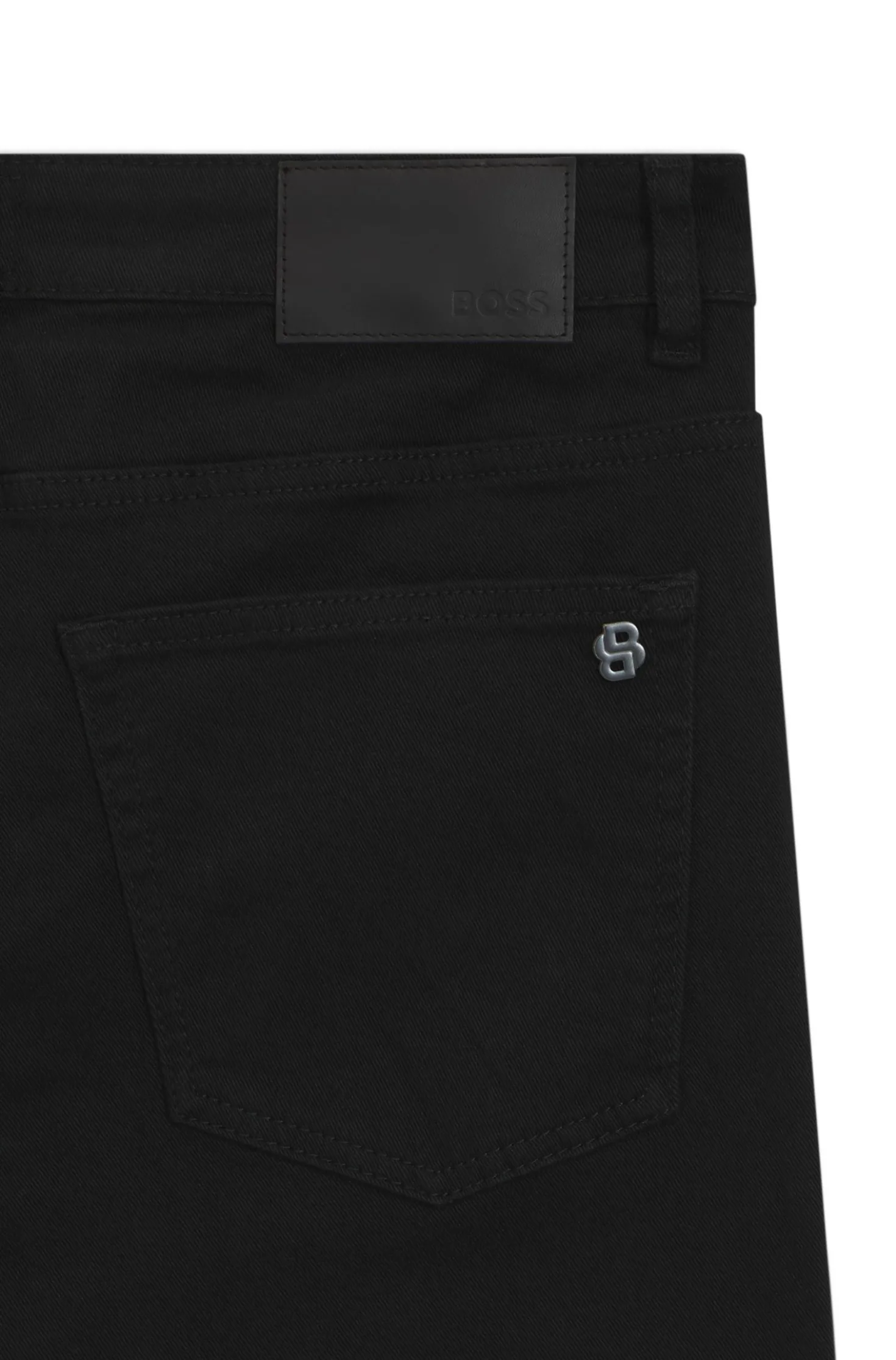 Delaware Slim-Fit Jeans aus komfortablem Stay-Black Stretch-Denim