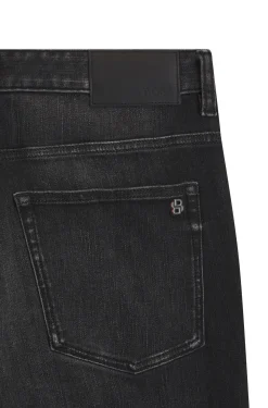 Delaware Slim-Fit Jeans aus schwarzem Stretch-Denim