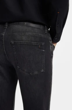 Delaware Slim-Fit Jeans aus schwarzem Stretch-Denim