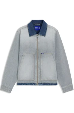 Denim Jacke mit umgekehrtem Styling