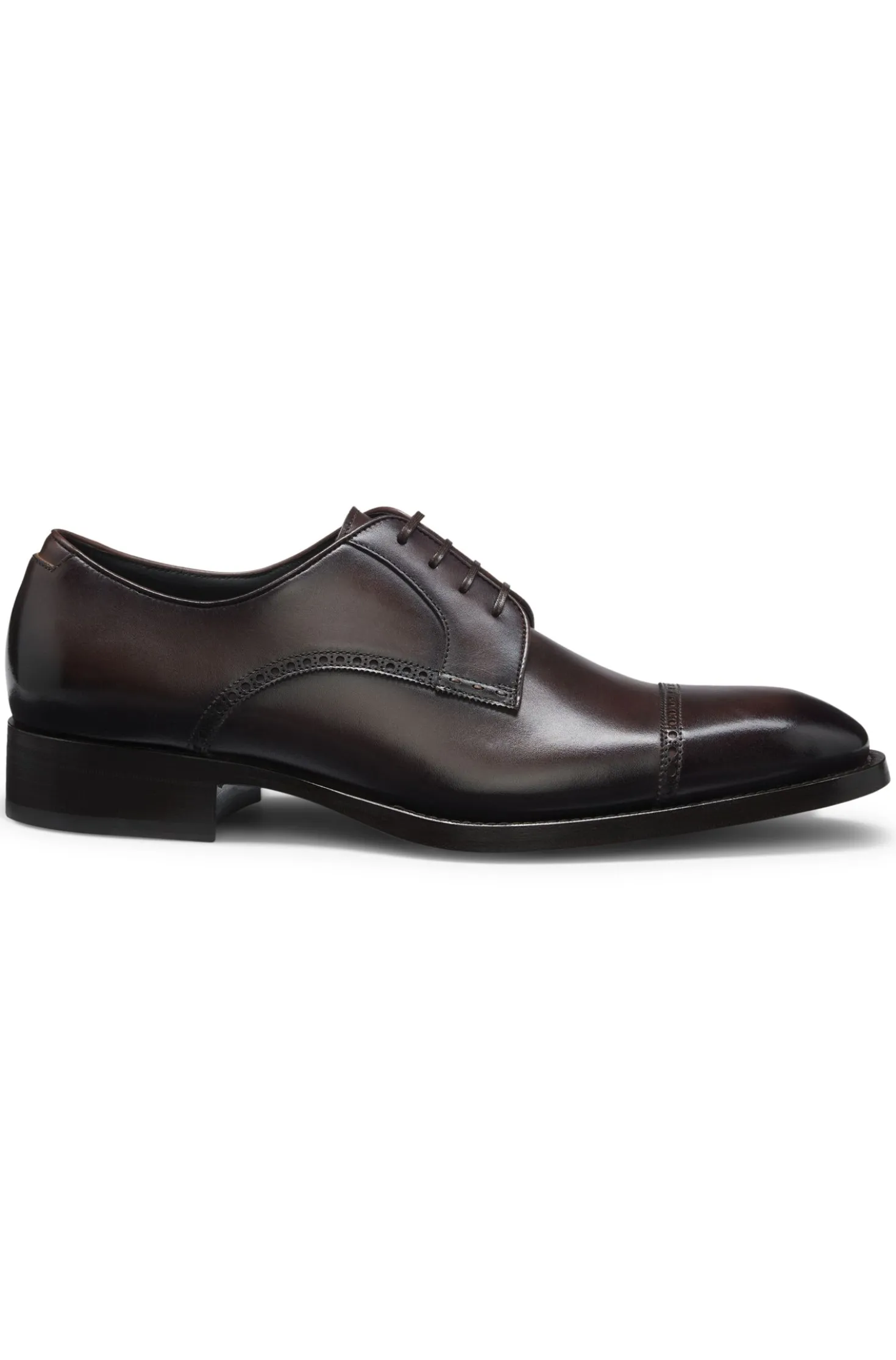 Derbys aus Leder mit Brogue-Details