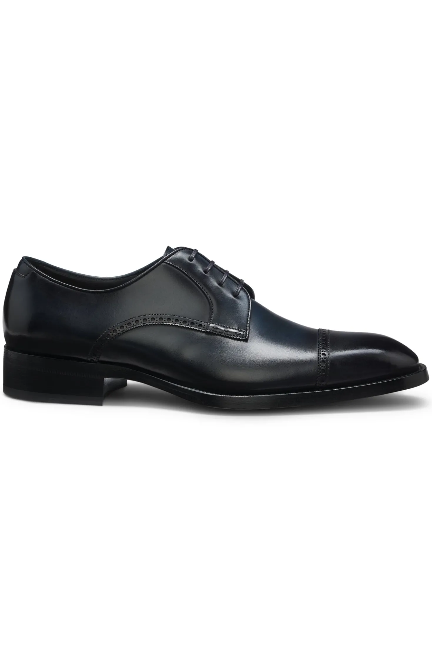 Derbys aus Leder mit Brogue-Details