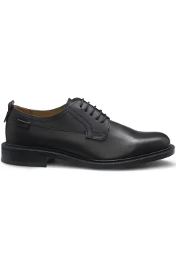 Derbys aus Leder mit Logo-Lasche
