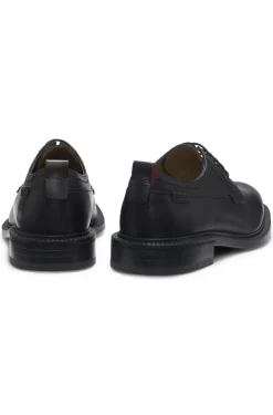 Derbys aus Leder mit Logo-Lasche
