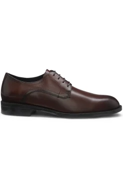 Derbys aus Leder mit Nahtdetails