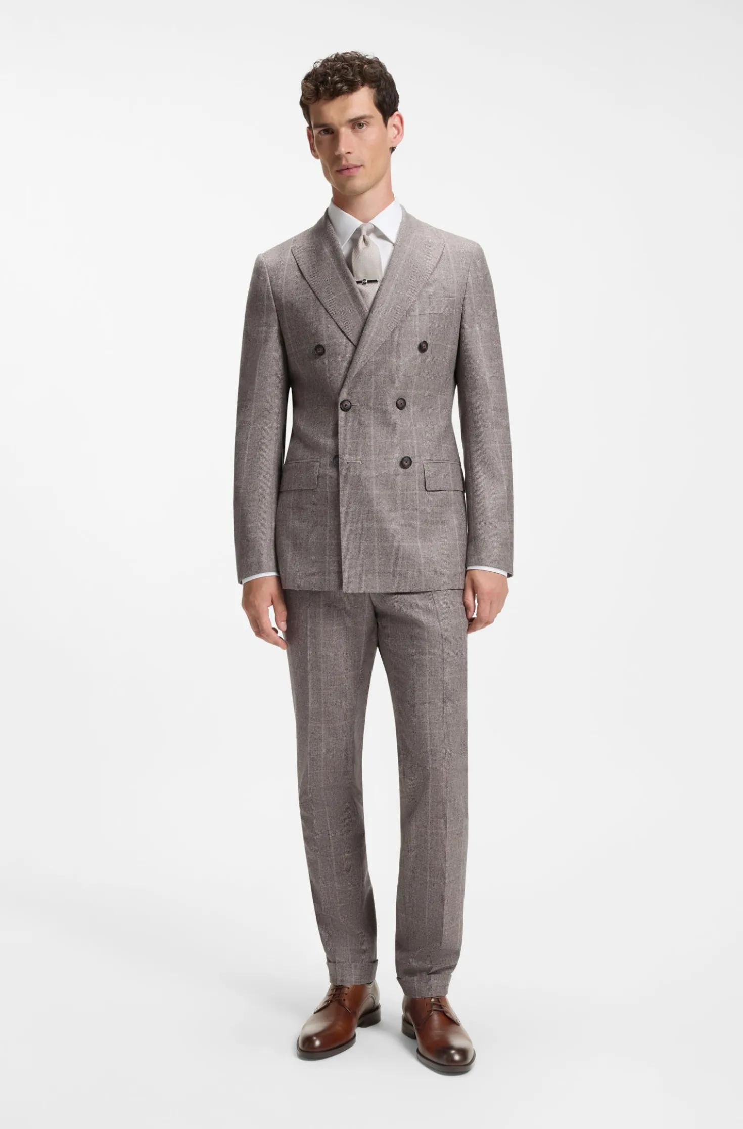 Derbys aus Leder mit Nahtdetails