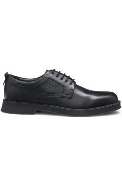 Derbys aus Leder mit perforierten Monogrammen