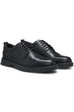 Derbys aus Leder mit perforierten Monogrammen