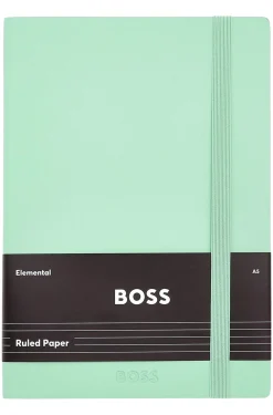 DIN-A5-Notizbuch aus pastellgrünem Kunstleder