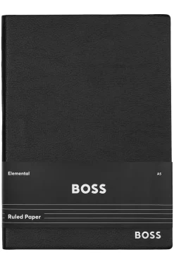 DIN-A5-Notizbuch aus schwarzem Kunstleder