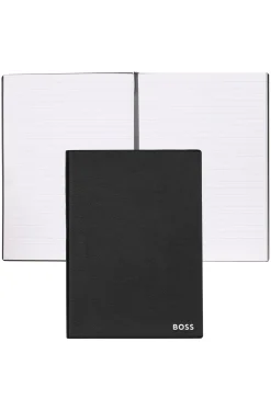 DIN-A5-Notizbuch aus schwarzem Kunstleder
