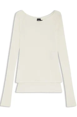 Doppellagiges Jersey-Top aus dünnem Jersey