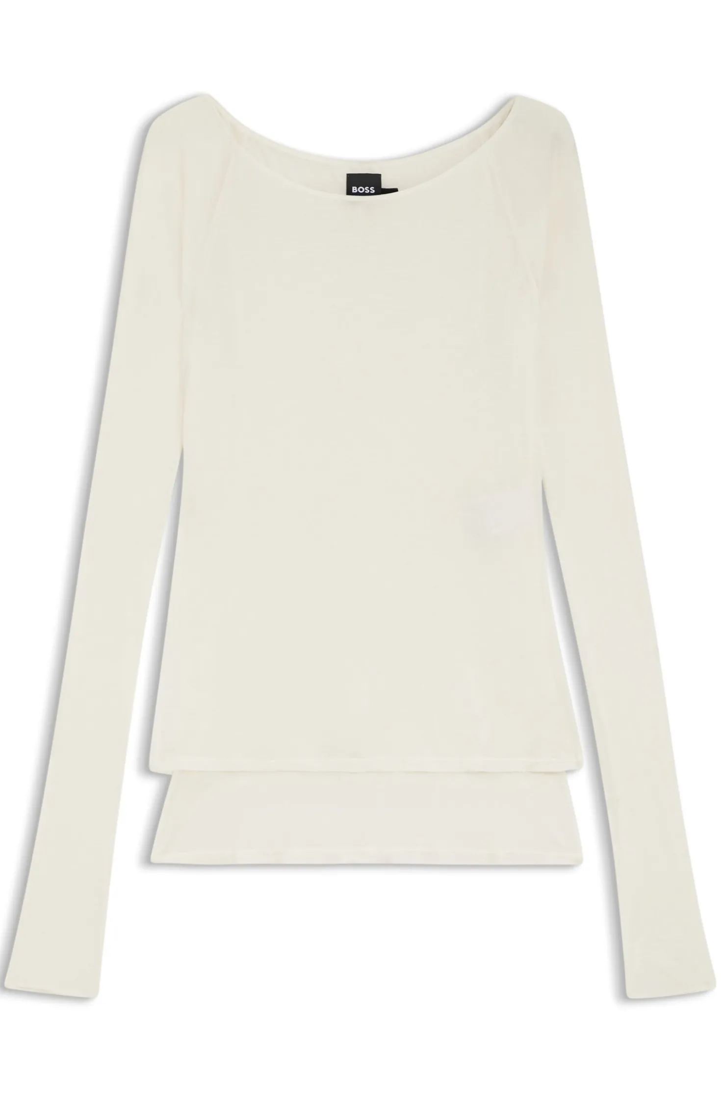 Doppellagiges Jersey-Top aus dünnem Jersey