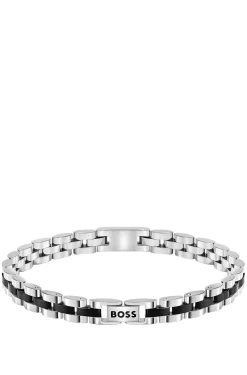 Double-B-Monogramm-Armband mit schwarzen Details