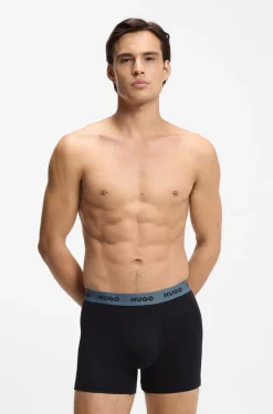 Dreierpack eng anliegende Boxershorts aus Stretch-Baumwolle