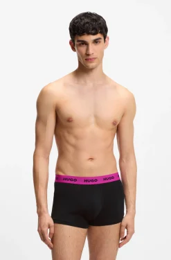 Dreierpack eng anliegende Boxershorts mit kurzem Bein und Jacquard-Logo am Bund