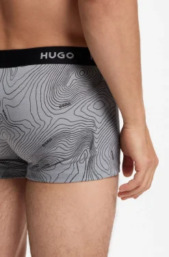 Dreierpack eng anliegende Boxershorts mit kurzem Bein aus Stretch-Baumwolle mit Logo-Bund