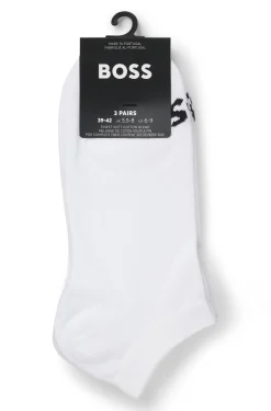 Dreierpack knöchellange Socken mit Kontrast-Logos