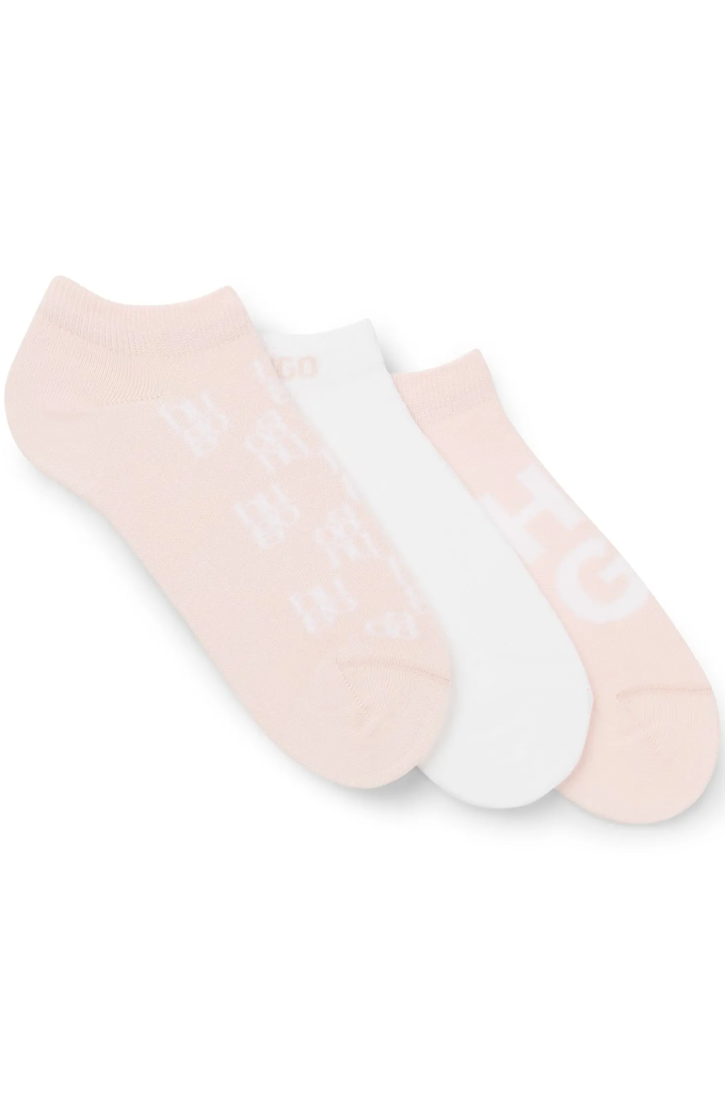 Dreierpack knöchellange Socken mit Logo-Details