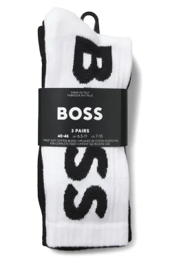 Dreierpack kurze Socken mit großen Logos