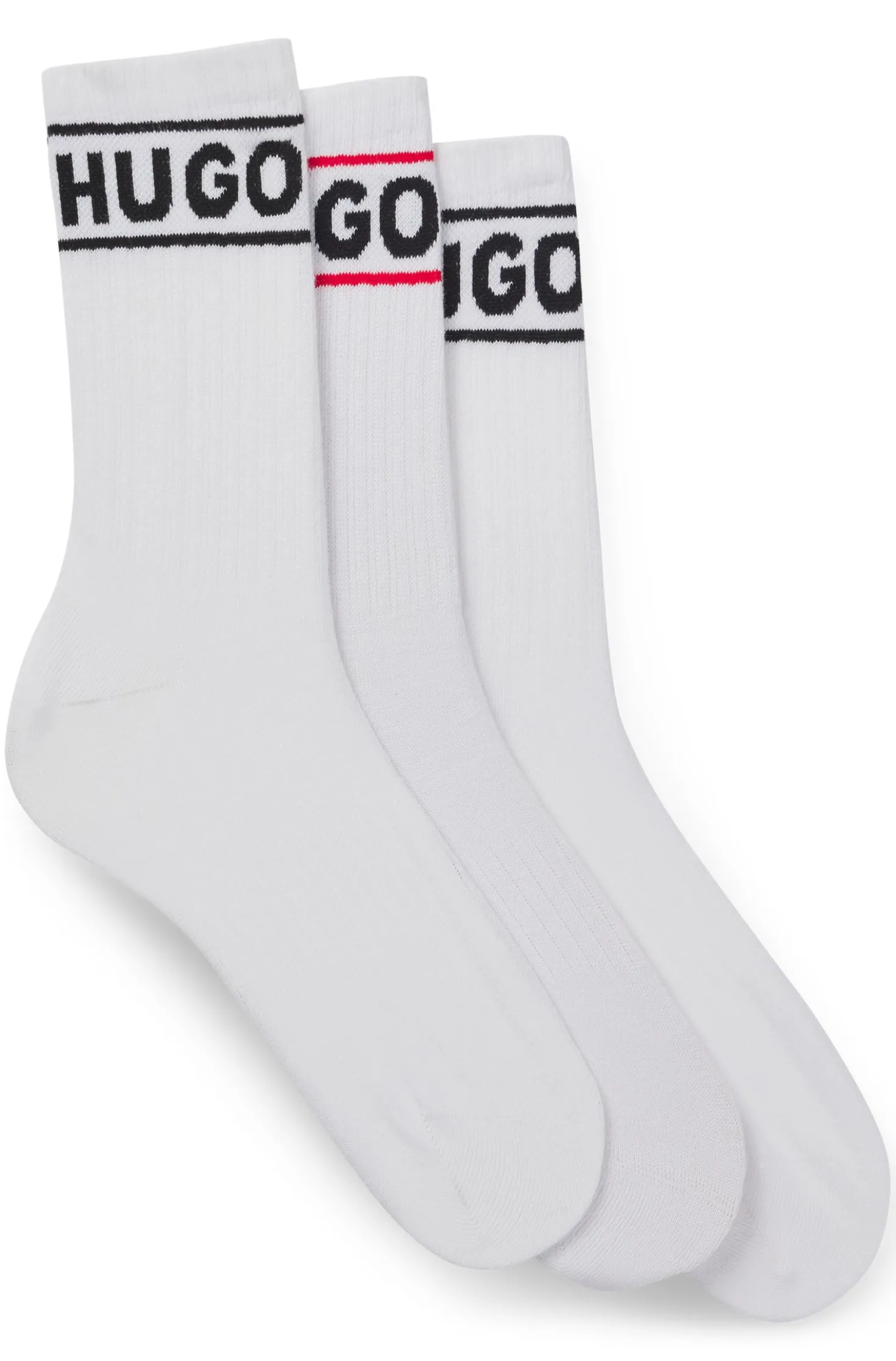 Dreierpack kurze Socken mit Logos