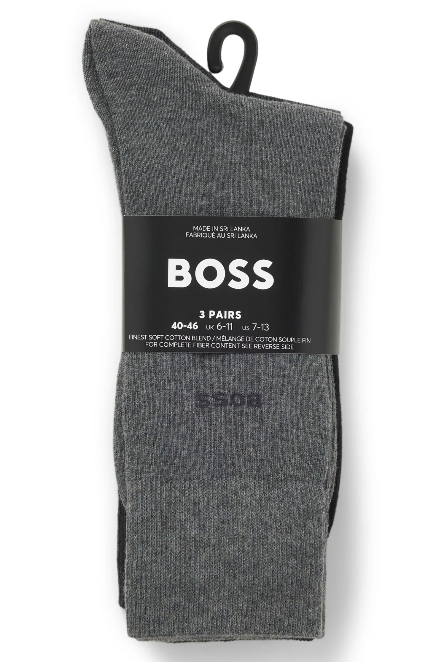 Dreierpack mittelhohe Socken aus Stretch-Gewebe