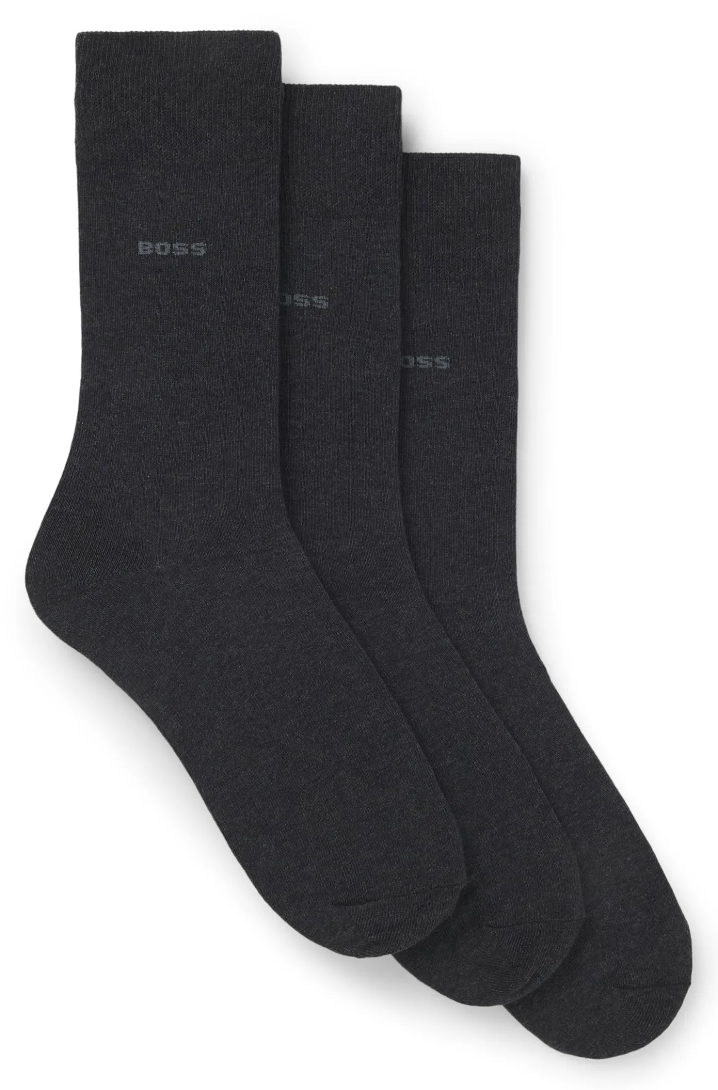 Dreierpack mittelhohe Socken aus Stretch-Gewebe