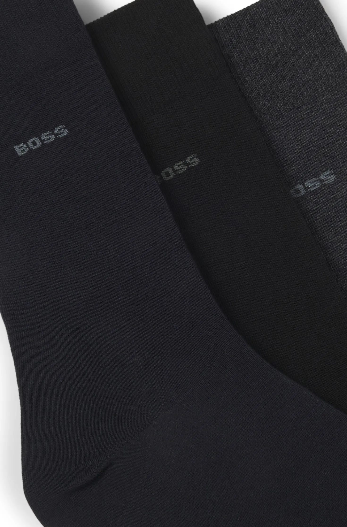 Dreierpack mittelhohe Socken aus Stretch-Gewebe