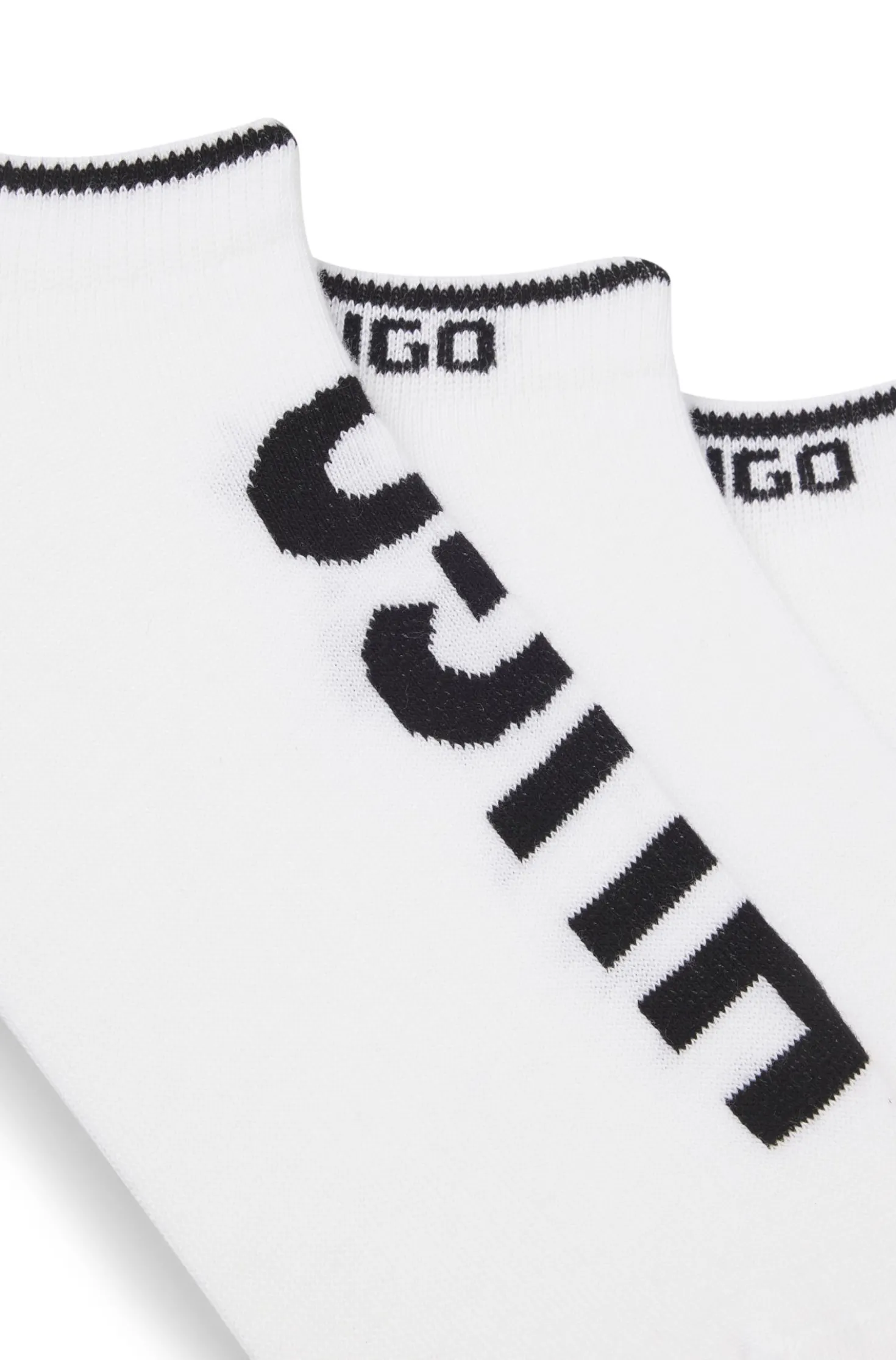 Dreierpack Sneakers-Socken mit Logos