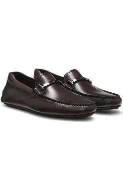 Driver-Schuhe aus Nappaleder mit Logo-Hardware