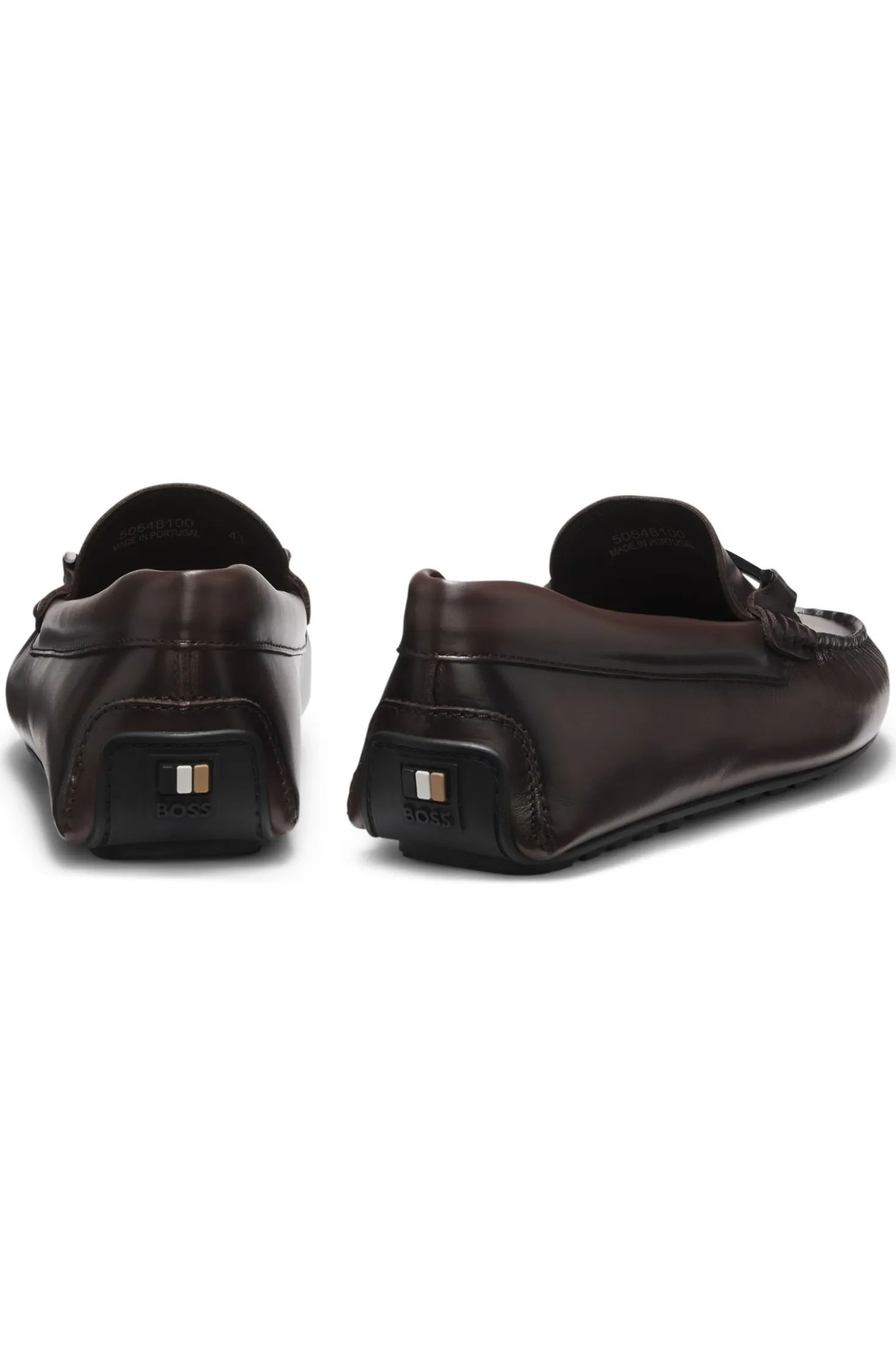 Driver-Schuhe aus Nappaleder mit Logo-Hardware