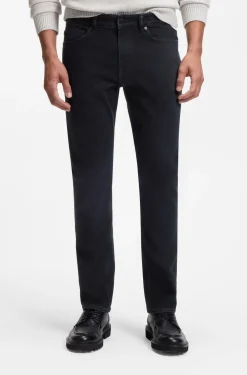 Dunkelblaue Slim-Fit Jeans aus bequemem Stretch-Denim