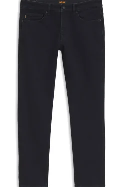 Dunkelblaue Slim-Fit Jeans aus bequemem Stretch-Denim