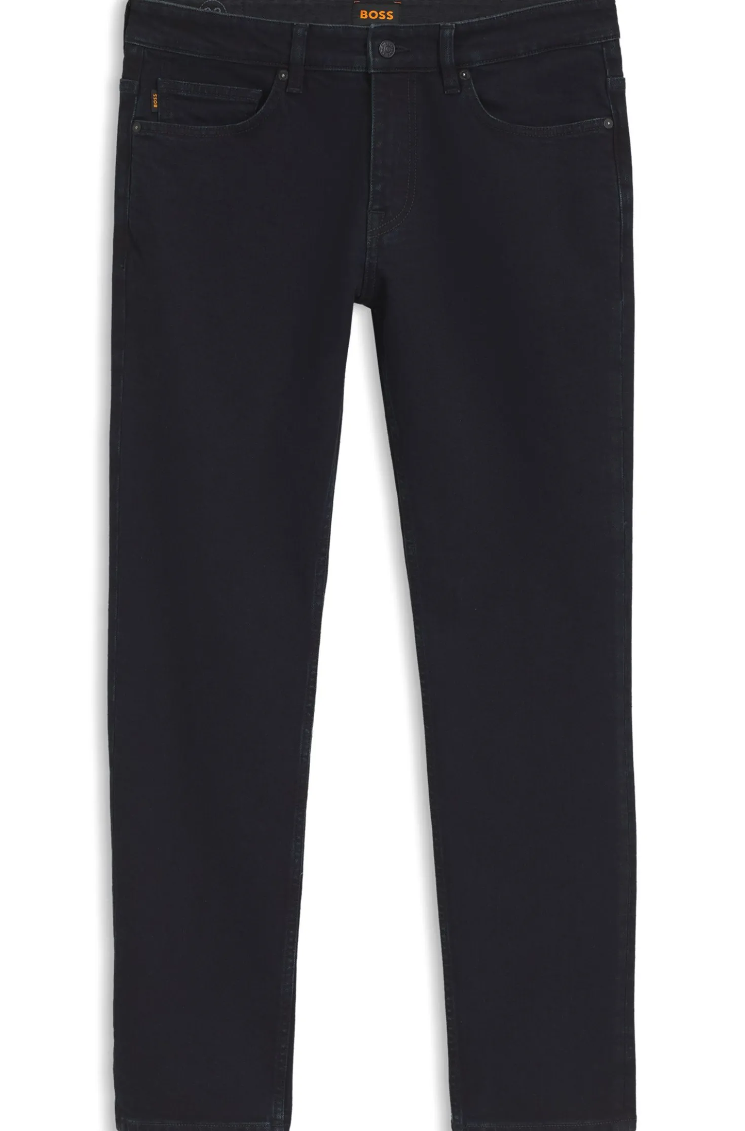 Dunkelblaue Slim-Fit Jeans aus bequemem Stretch-Denim
