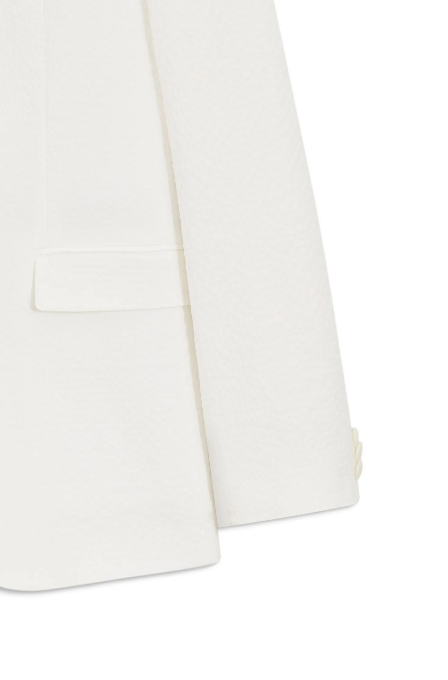 Extra Slim-Fit Anzug aus Stretch-Baumwolle-Seersucker mit drei Pieces