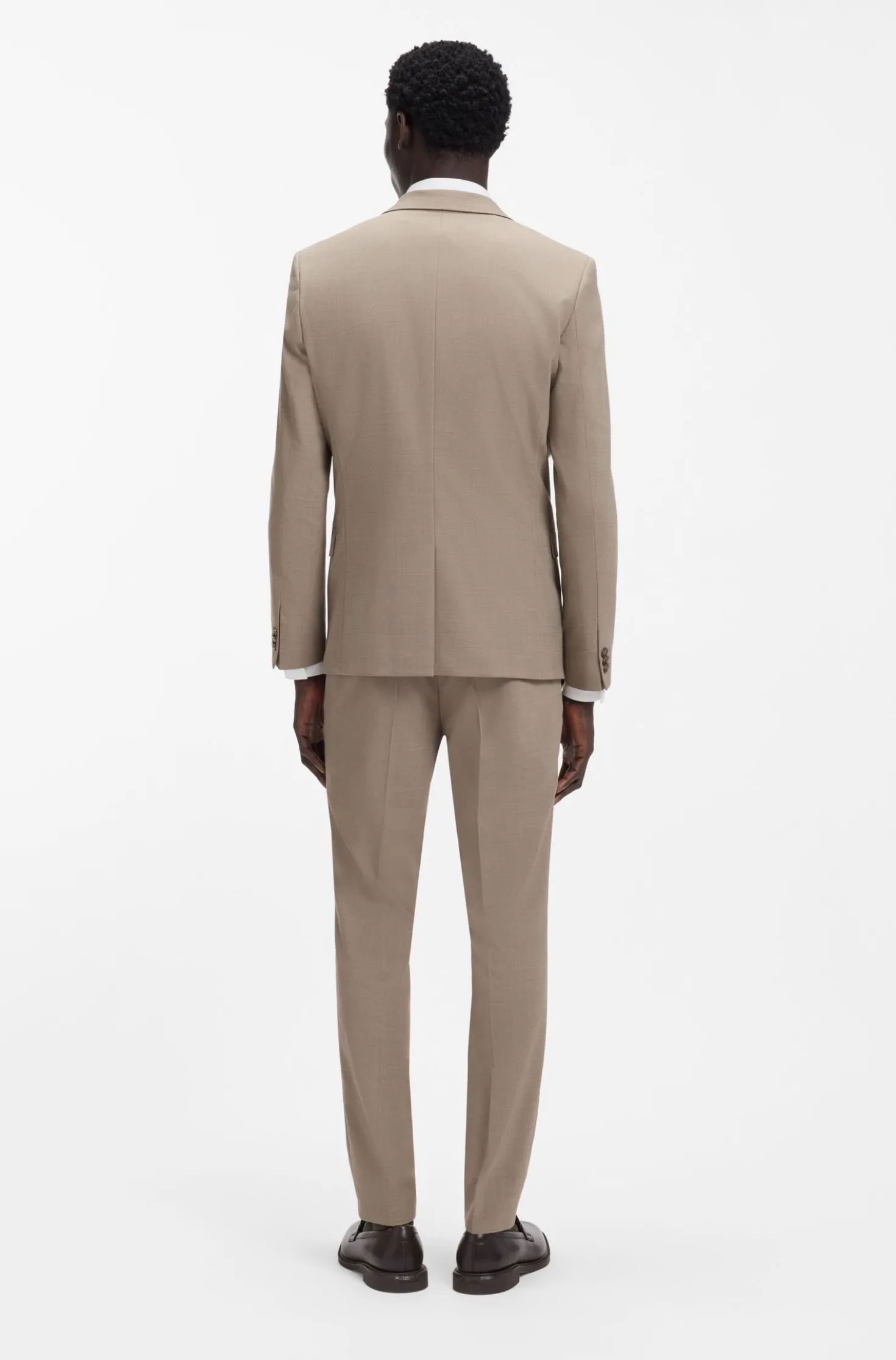 Extra Slim-Fit Dreiteiler aus strukturiertem Stretch-Gewebe