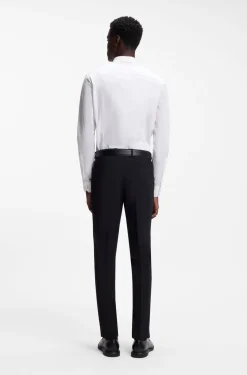 Extra Slim-Fit Hemd aus elastischer Baumwoll-Popeline