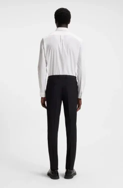 Extra Slim-Fit Hemd aus Stretch-Baumwoll-Canvas