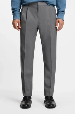 Extra Slim-Fit Hose aus strukturierter Schurwolle