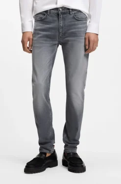 Extra Slim-Fit Jeans aus grauem Stretch-Denim