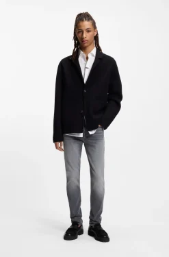 Extra Slim-Fit Jeans aus grauem Stretch-Denim